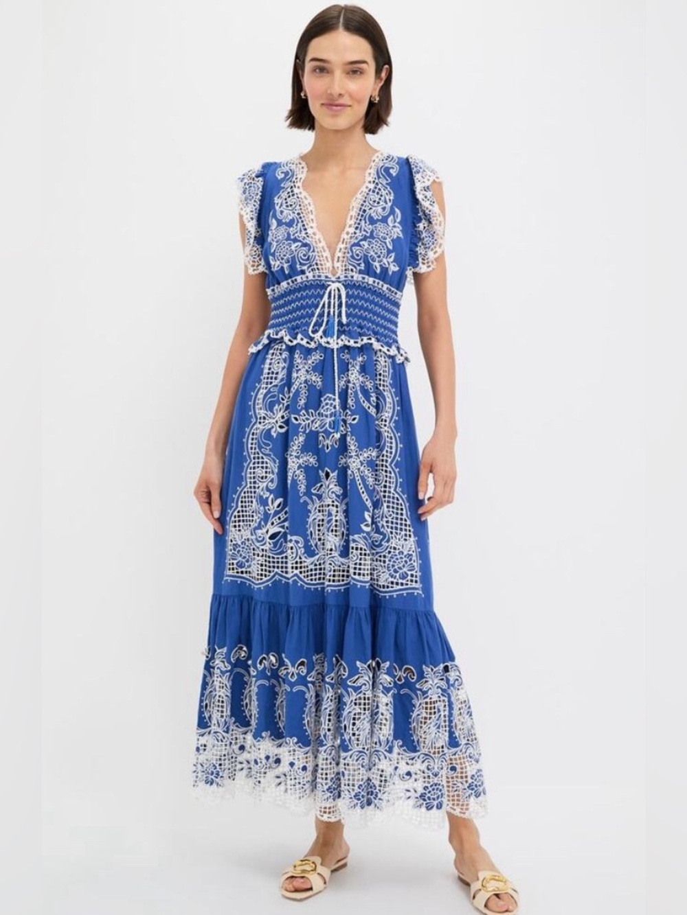 FARM RIO NWT Blue Romantic
Richelieu Maxi Dress Size M Retail $390